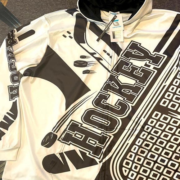 GOPOSTORE 3XL Hockey Lover 3D All Over Printed Full Zip Hoodie - Picture 3 of 11